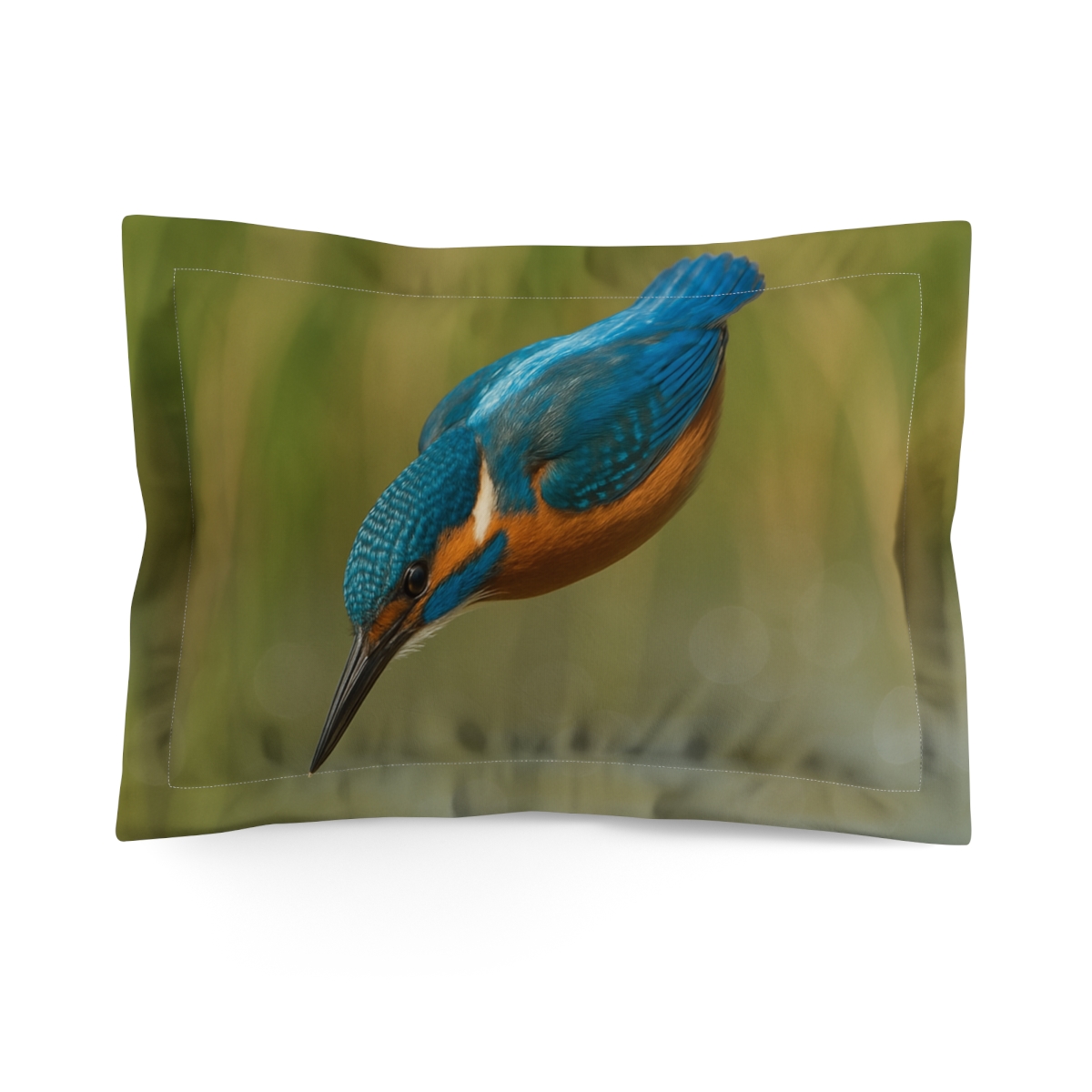 Prism Dive Common Kingfisher stylish throw pillows
