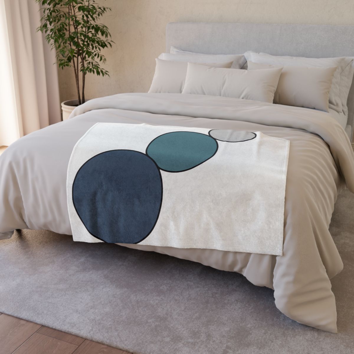 Staggered Circle Trio stylish throw blankets