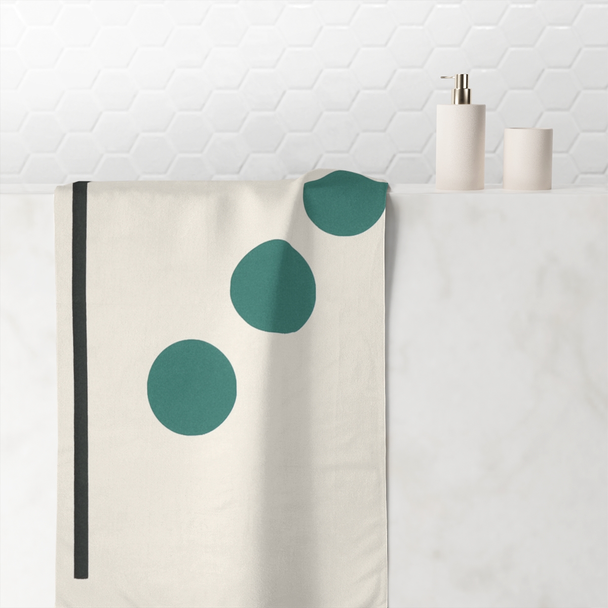 Stepped Circle And Bar Dialogue soft cotton towels