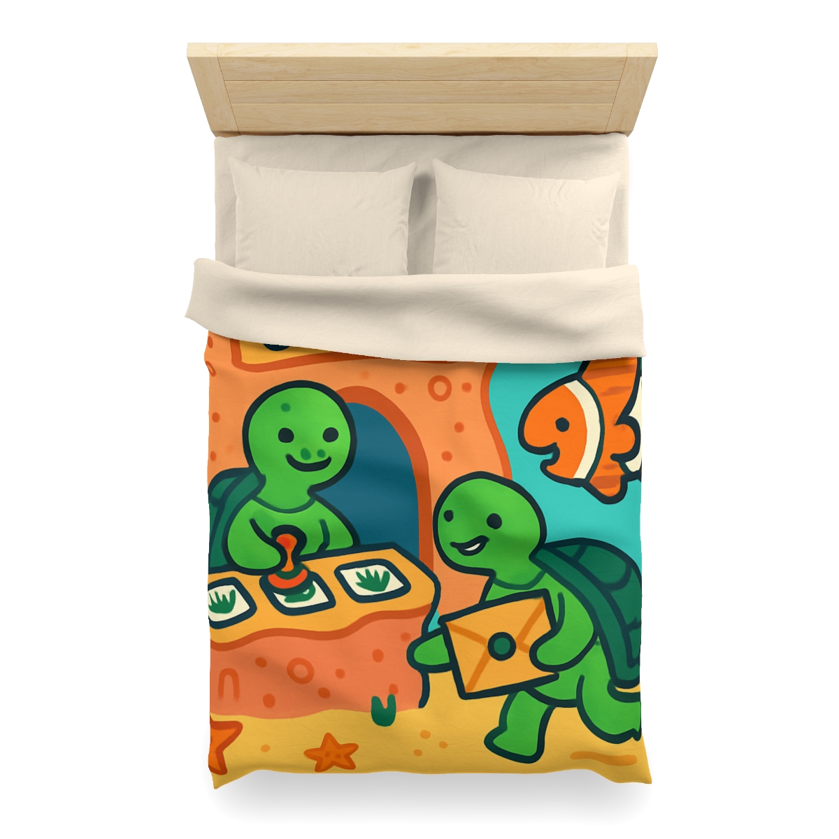 Coral Reef Post Office Run By Sea Turtles duvets for gifts