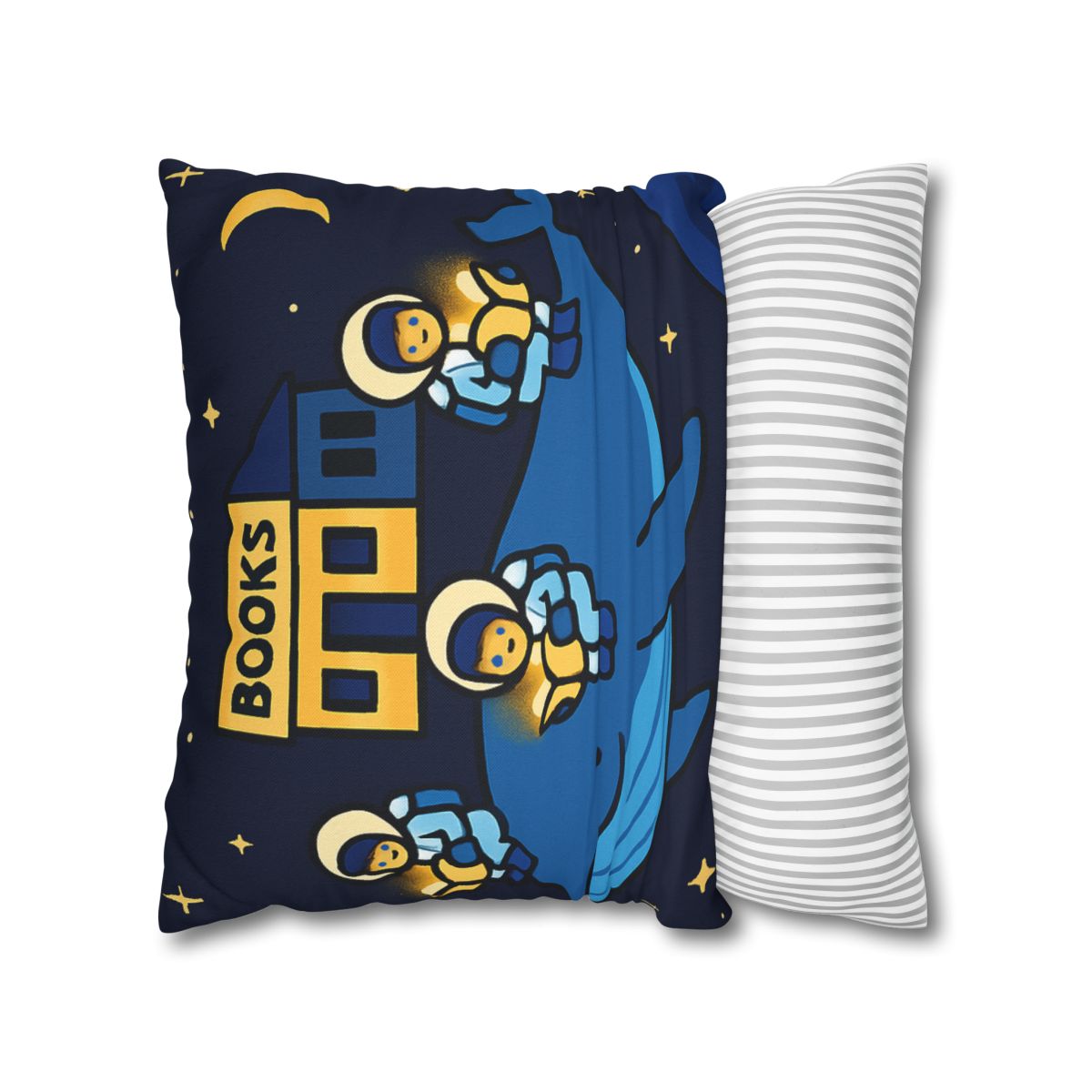 Starlight Library On A Floating Whale custom pillow cases