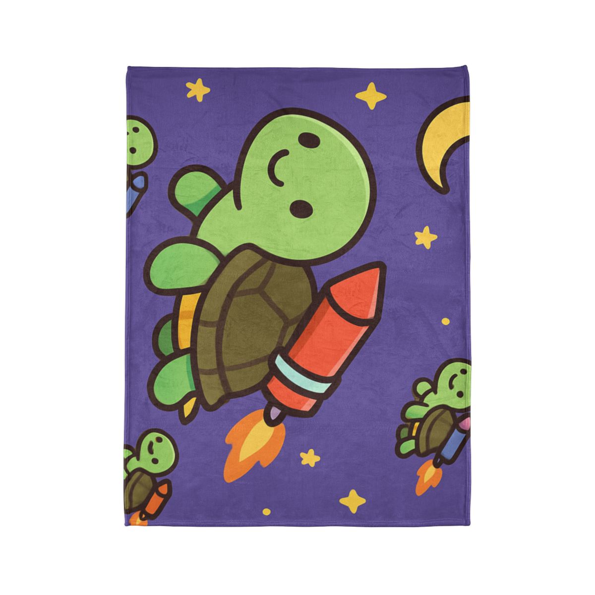 Rocket Powered Turtle Parade soft fleece blankets