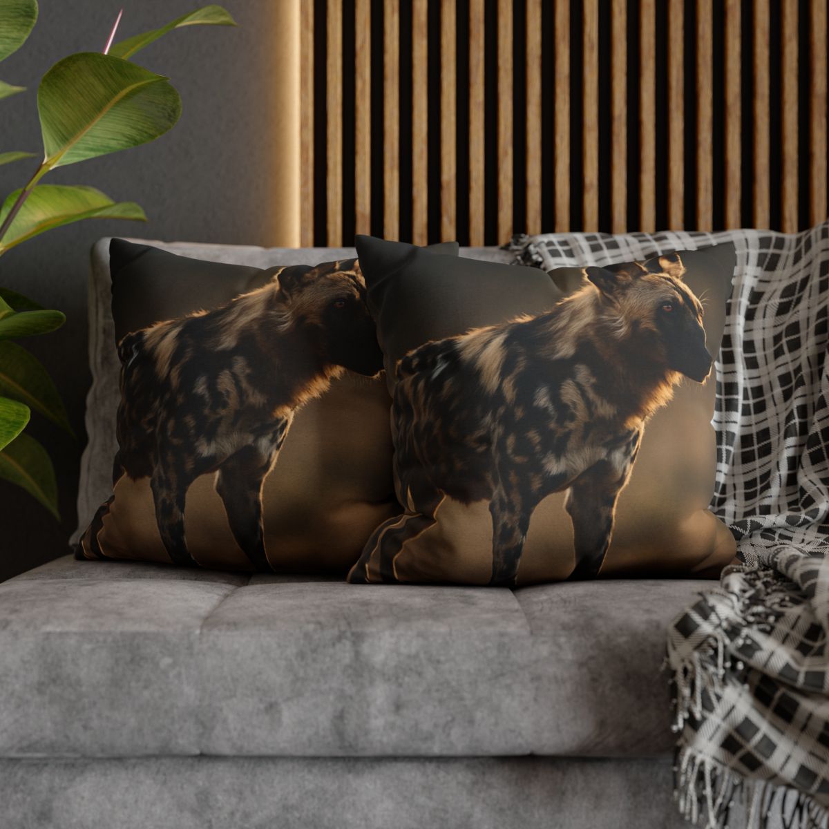 Ember Gaze African Wild Dog custom pillow cases