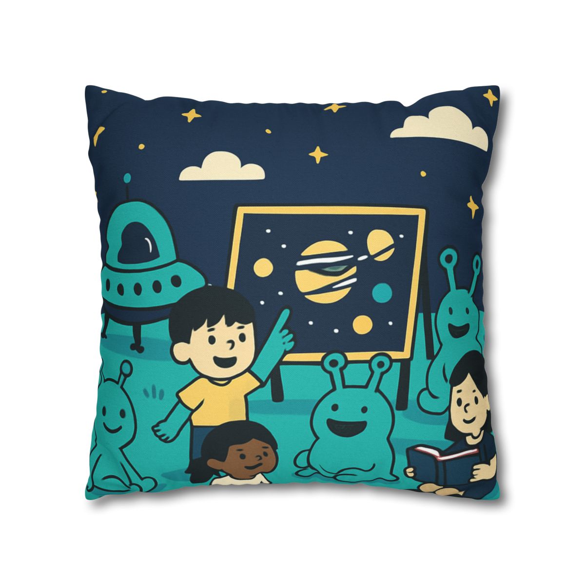 Starship Schoolyard personalized pillow covers