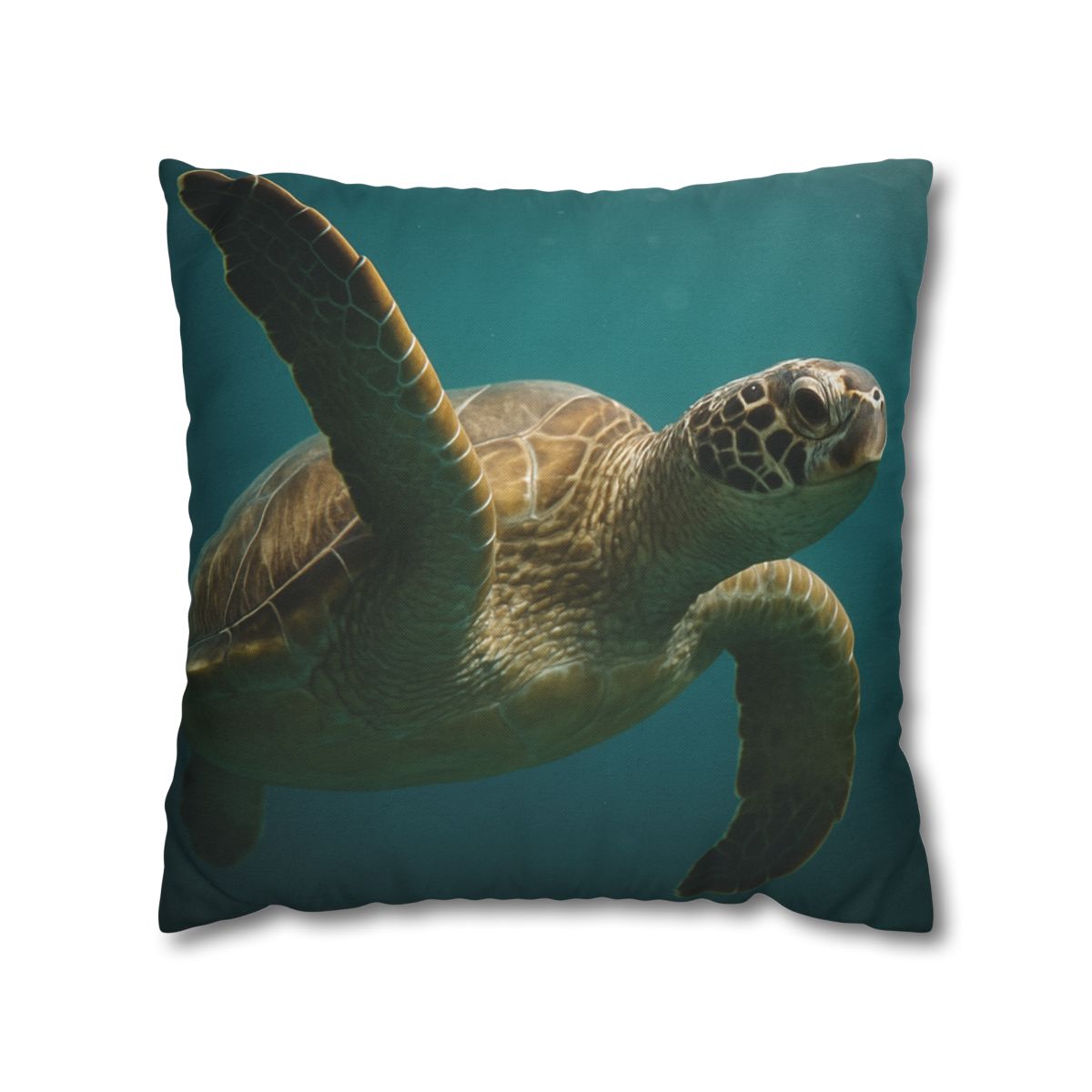 Nebula Glide Green Sea Turtle personalized pillow covers