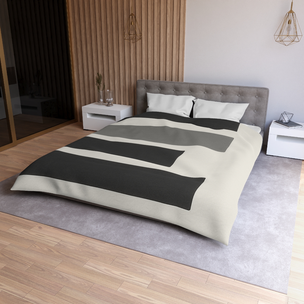 Stacked Bars With Open Gap unique patterned duvets