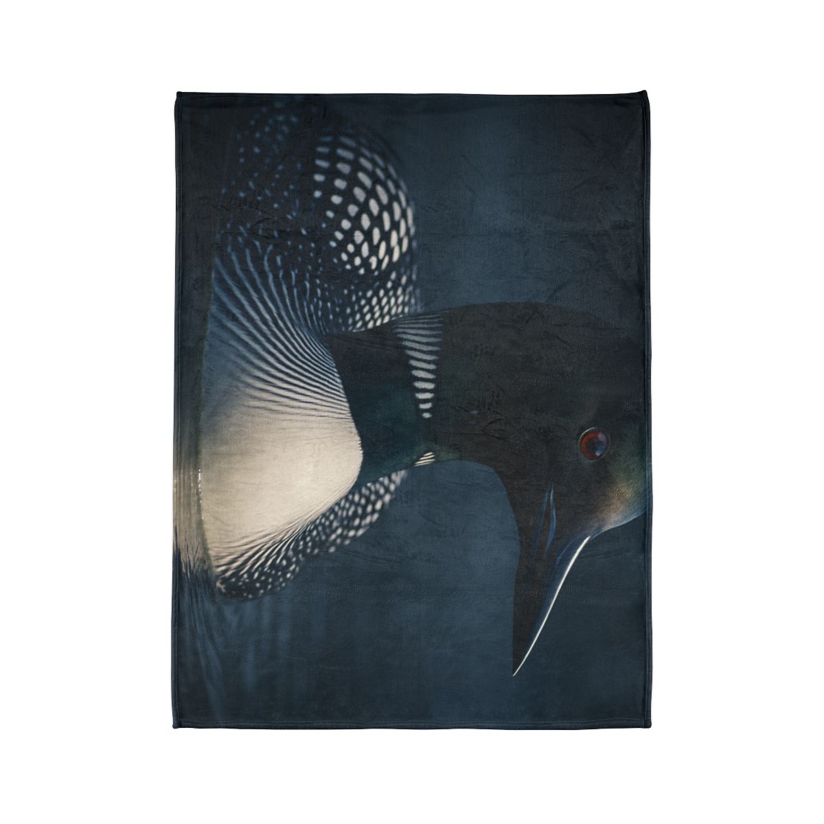 Moonlit Chorus Common Loon personalized cozy blankets