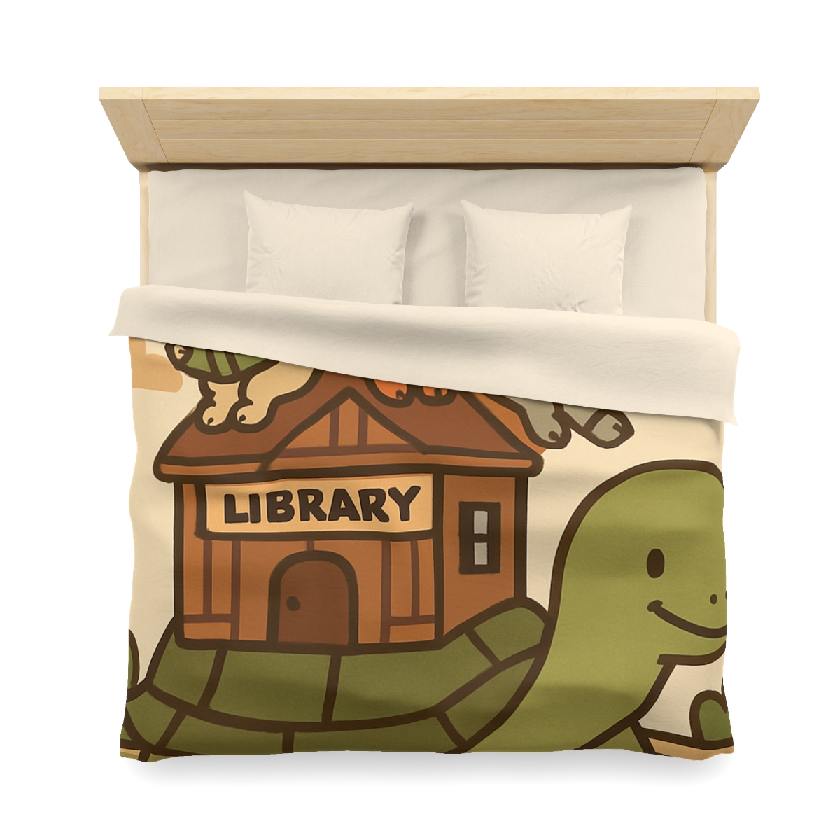 Time Traveling Turtle Library soft comforter duvets