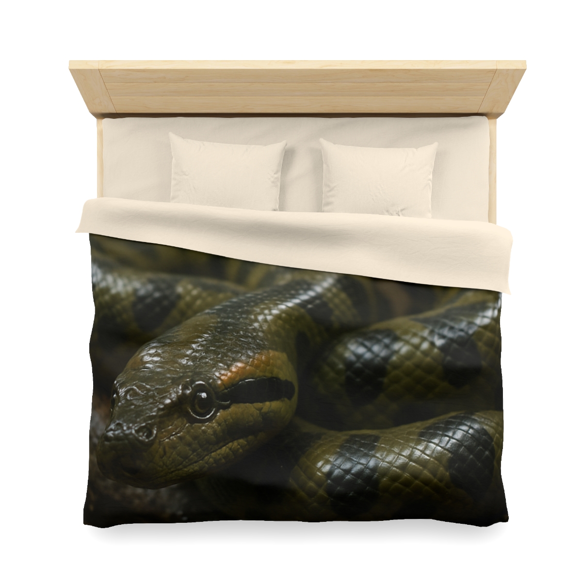 Shadow Coil Green Anaconda personalized bedding duvets