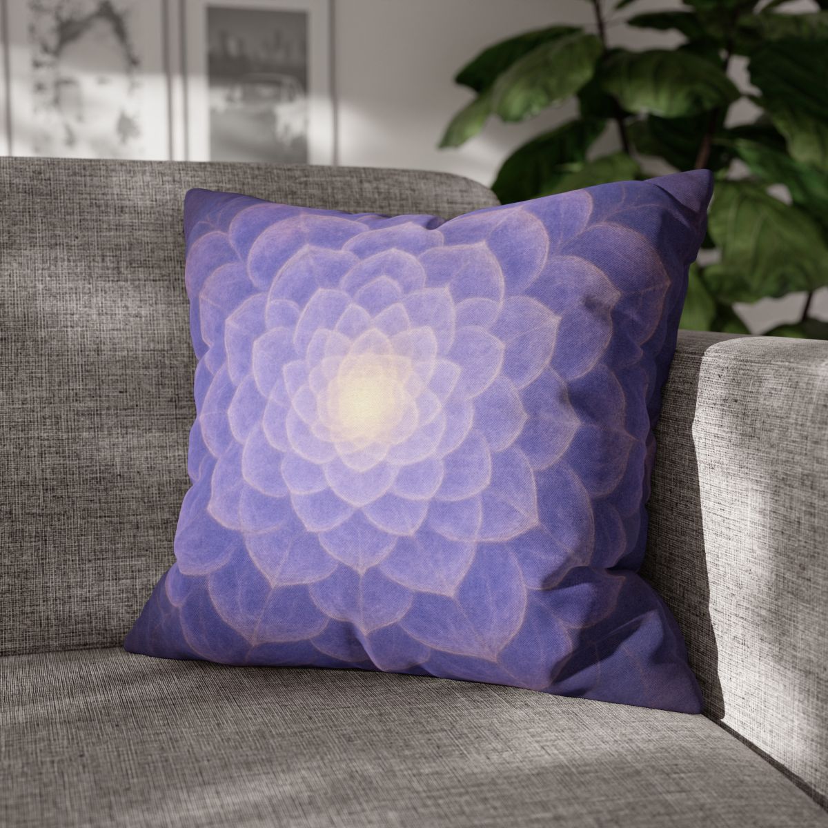 Petal Fractal Rosette soft cotton pillow cases