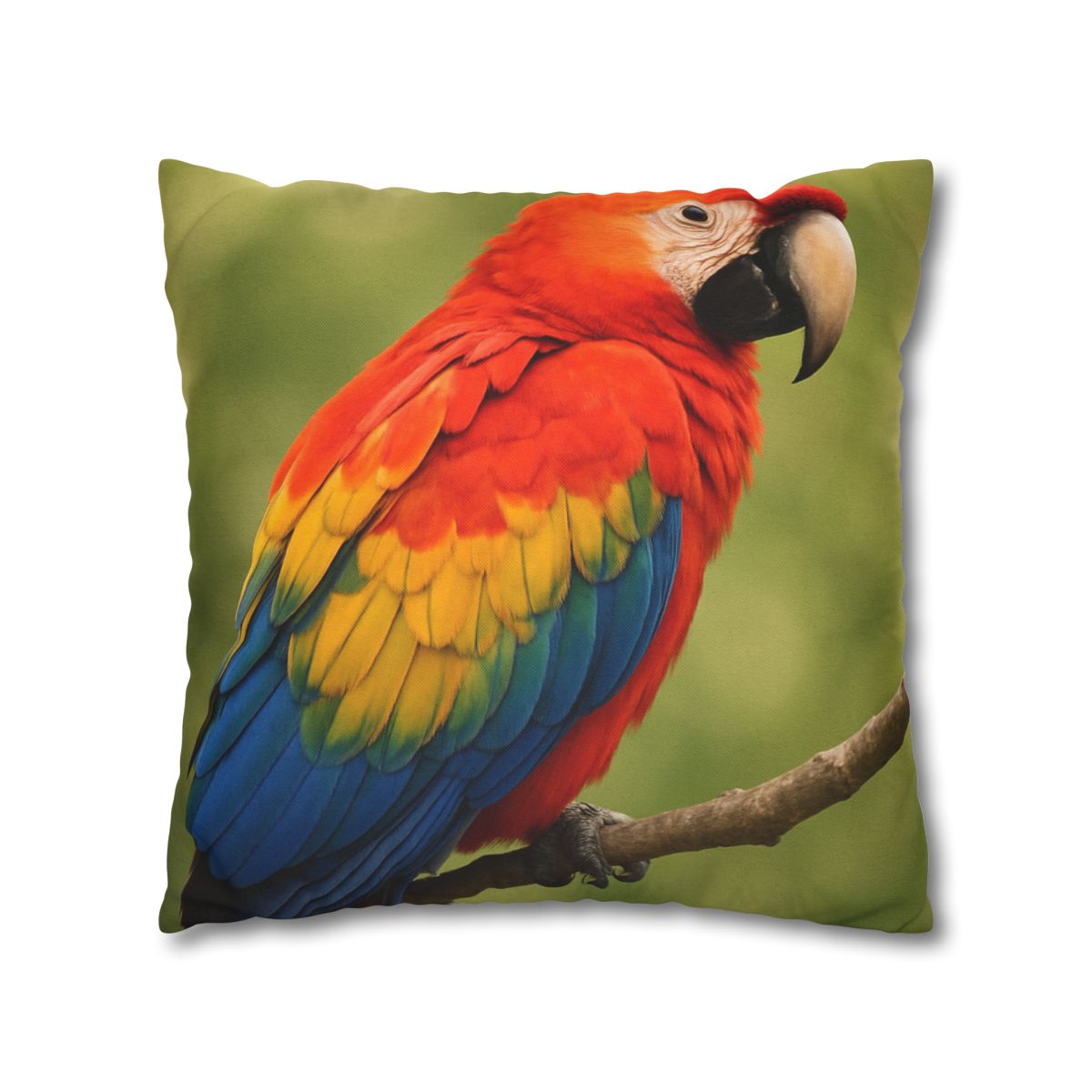 Crimson Cascade Scarlet Macaw designer print pillow cases