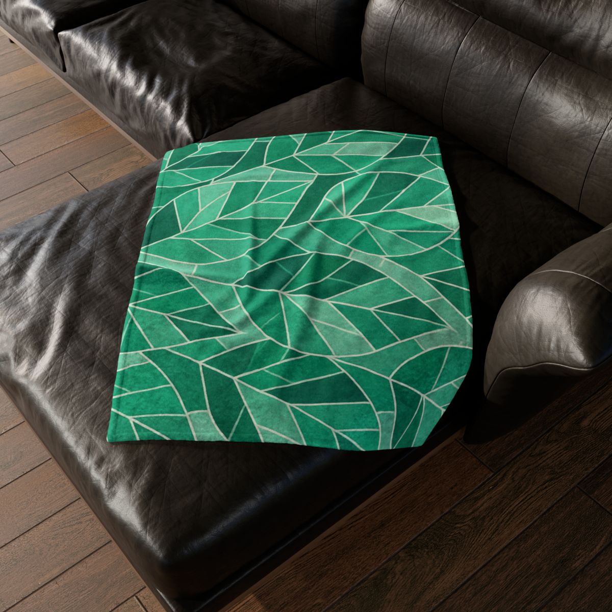 Crystal Leaf Mosaic designer printed blankets