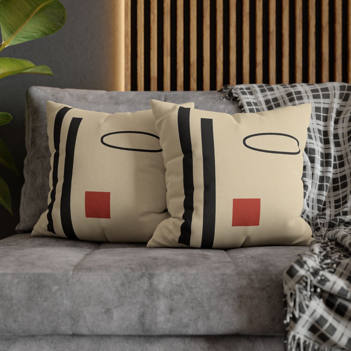 Aligned Posts With Floating Oval personalized pillow covers