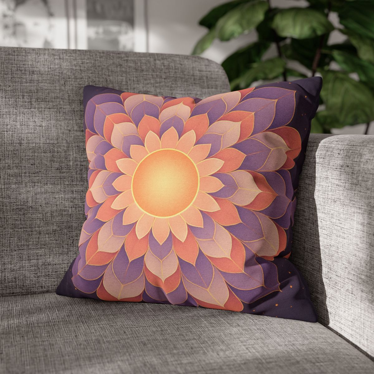 Petal Halo Mandala Drift unique gift pillow cases