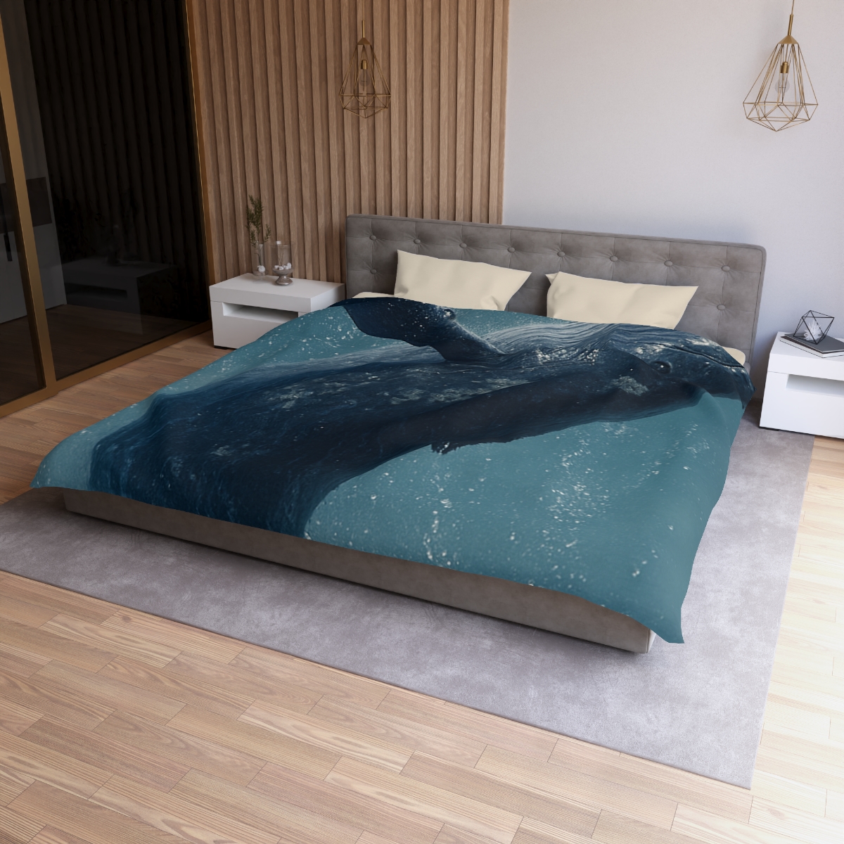 Ocean Song Humpback Whale designer printed duvets