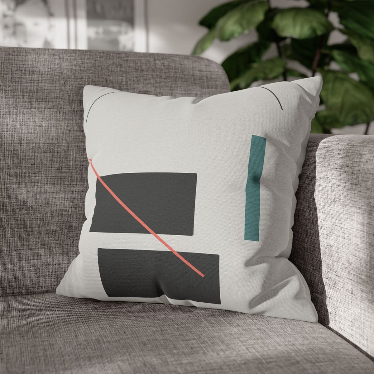 Stacked Rectangles With Crossing Arc trendy patterned pillow cases