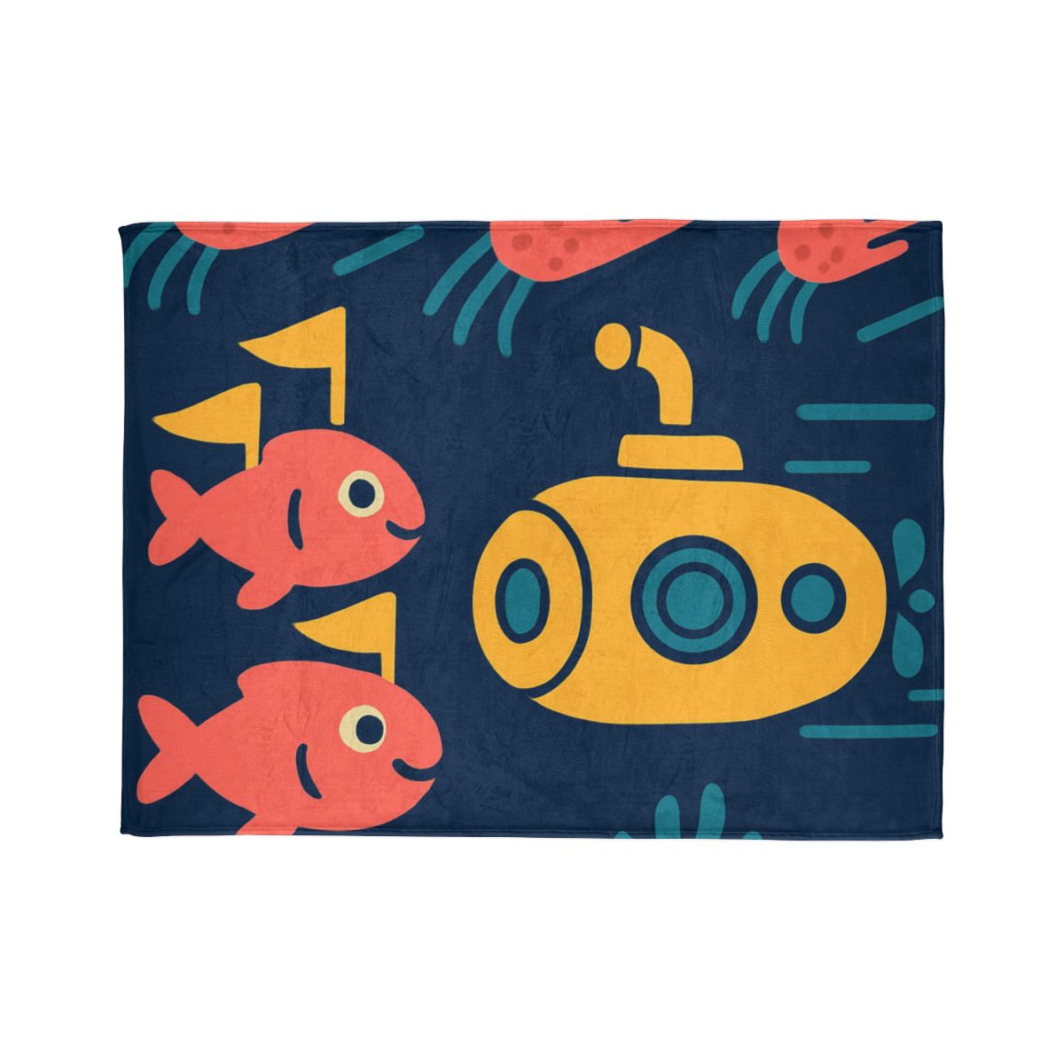Submarine Comet Race designer printed blankets