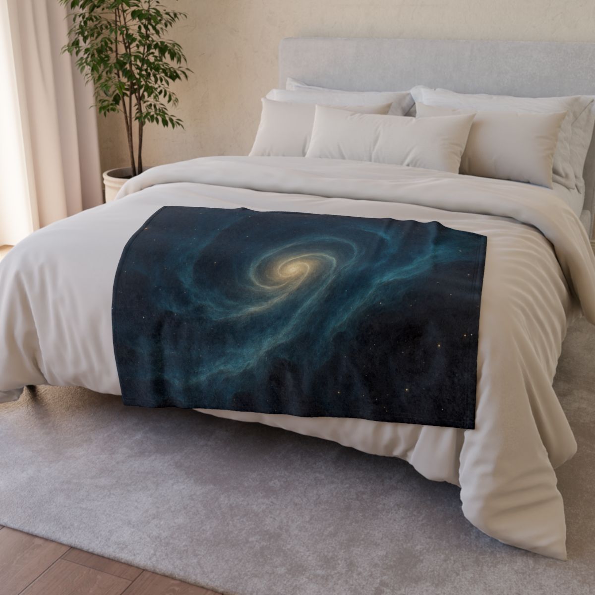Celestial Loom Spiral designer printed blankets