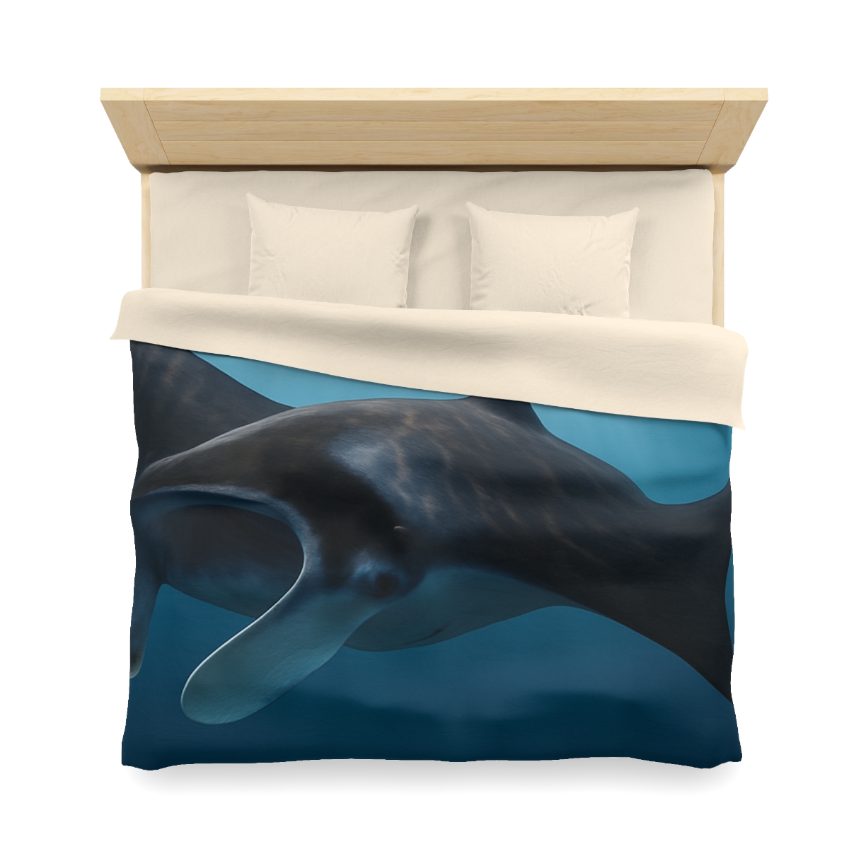 Sunlit Drift Manta Ray personalized bedding duvets