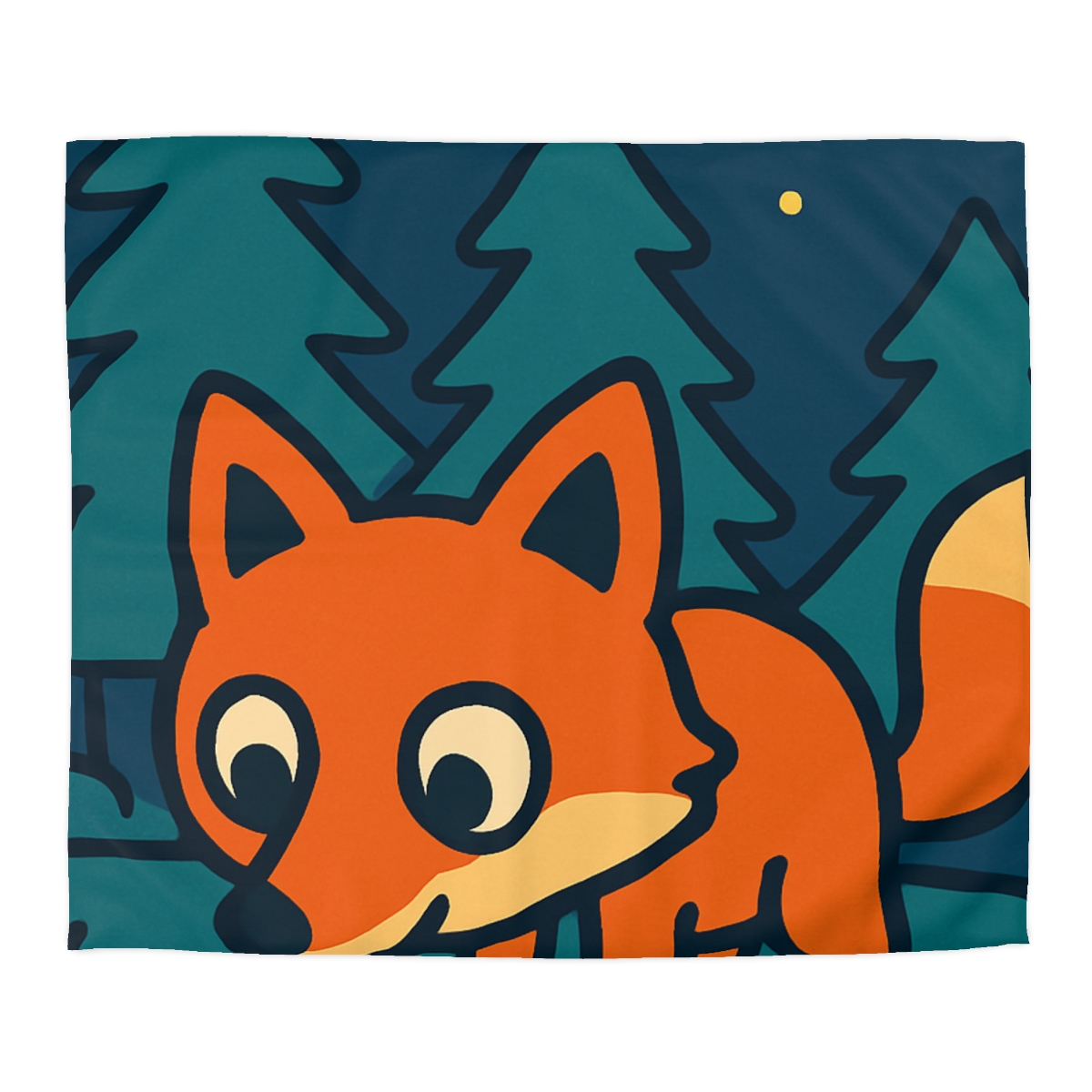 Starlight Forest Fox personalized bedding duvets