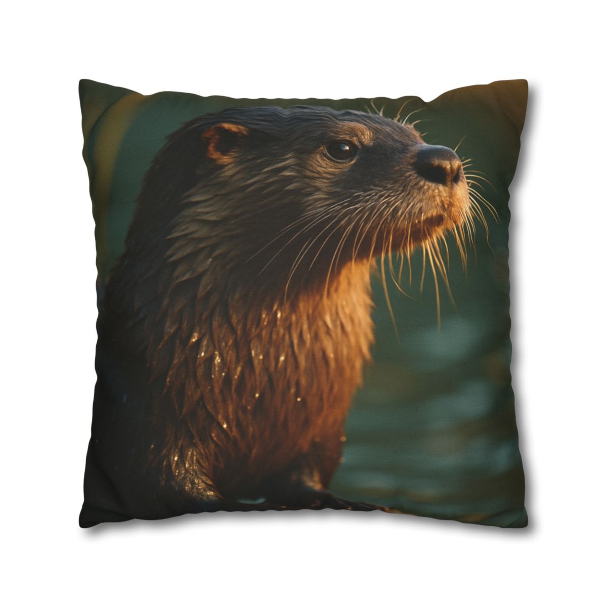 Glinting Stream River Otter soft cotton pillow cases
