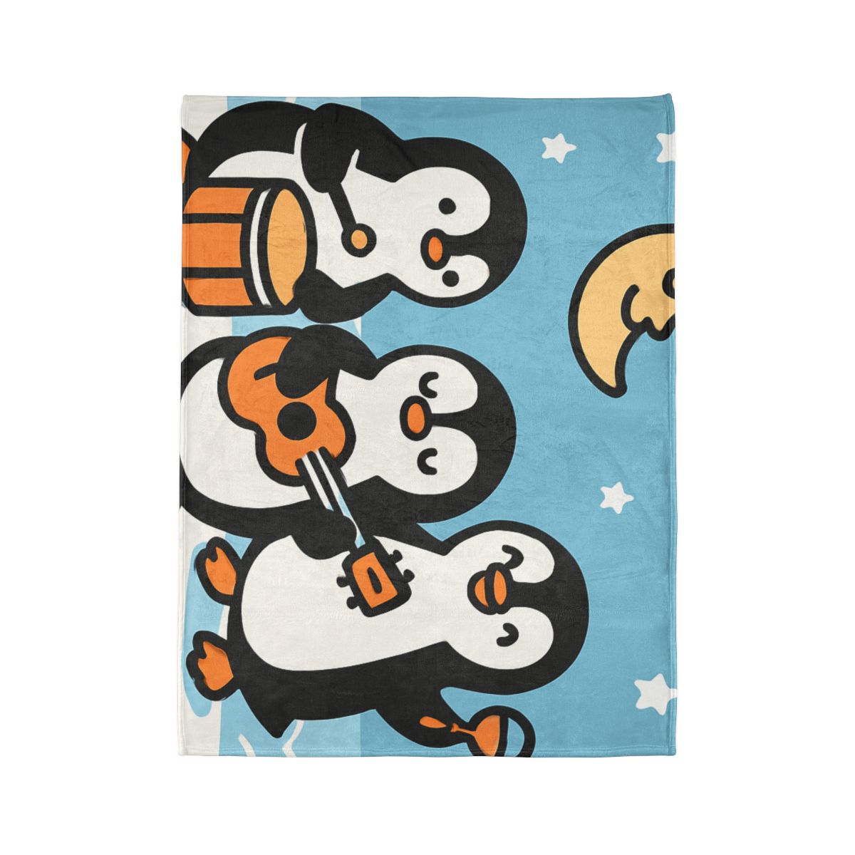 Moonlit Penguin Band designer printed blankets