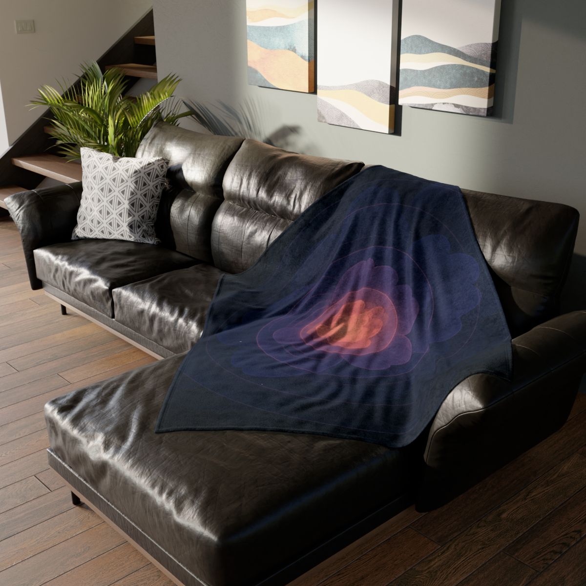 Petal Halo Interference decorative home blankets