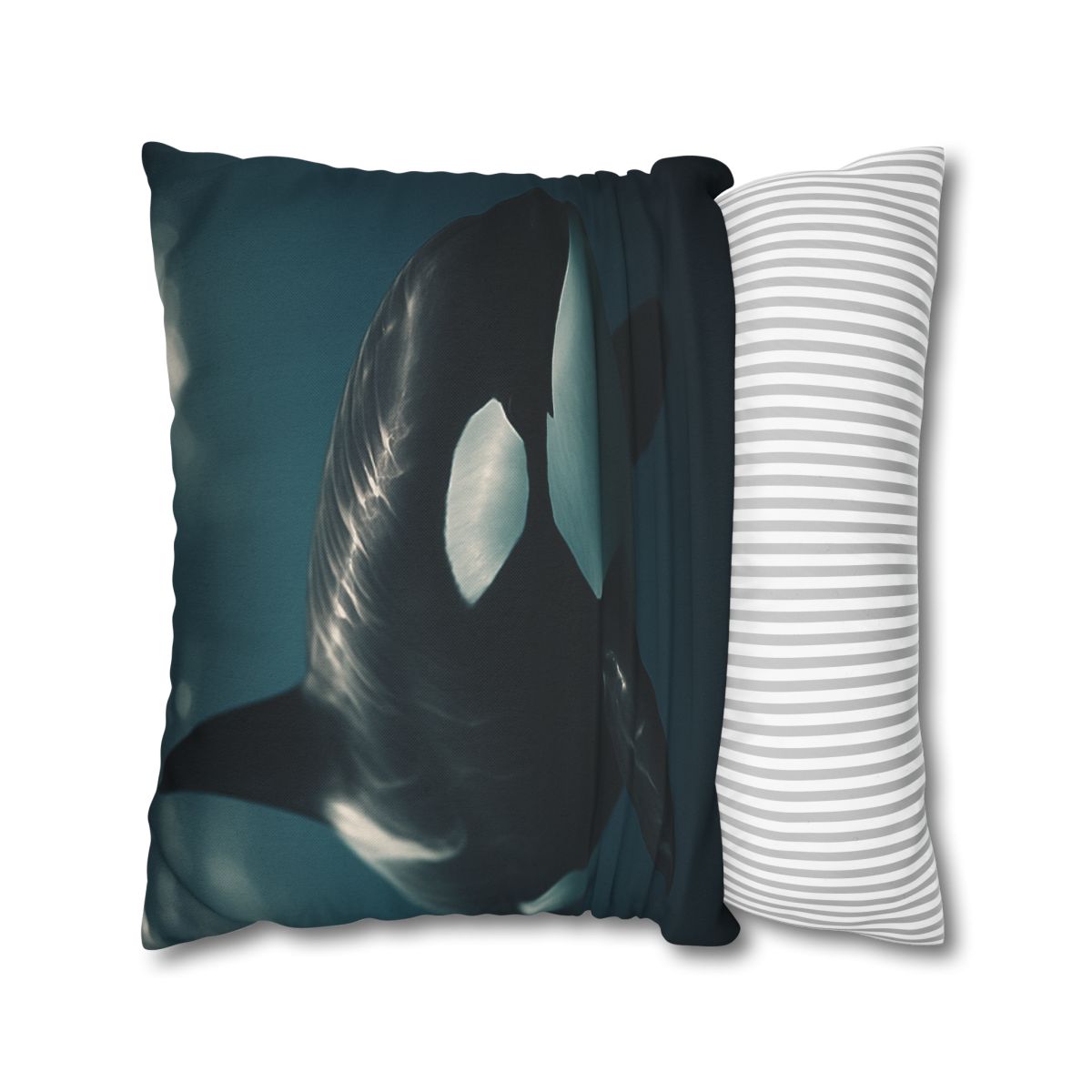 Tidal Shadow Orca soft cotton pillow cases