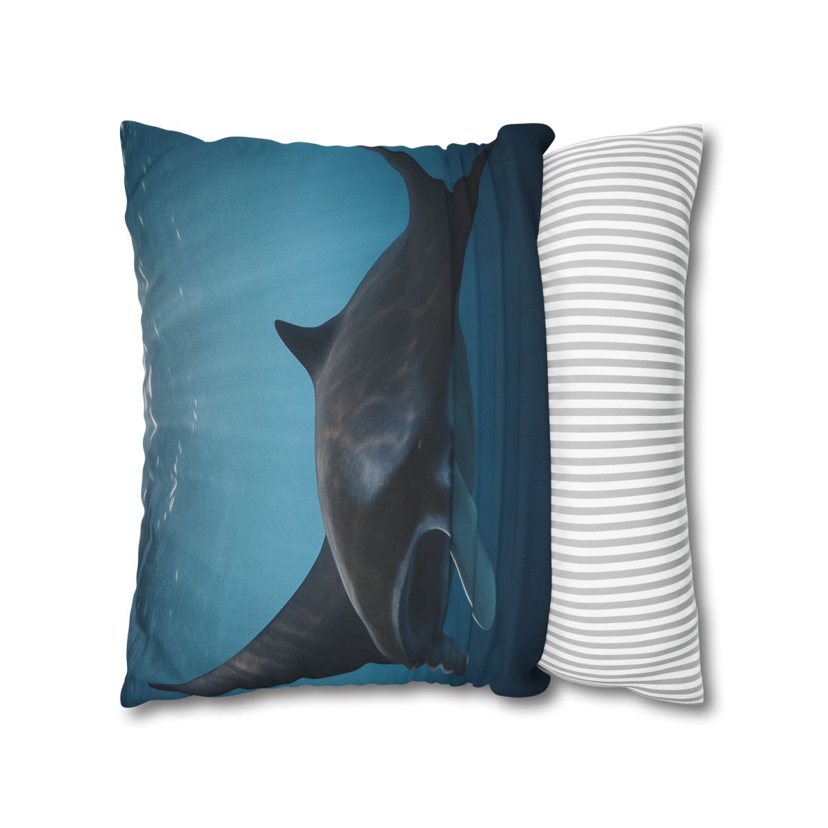 Sunlit Drift Manta Ray stylish decorative pillowcases