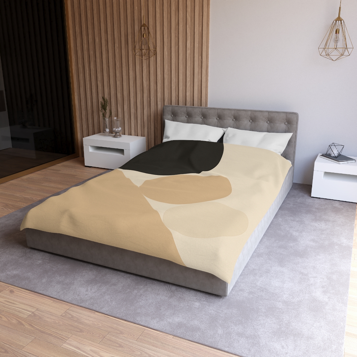 Triptych Of Offset Circles duvets for gifts