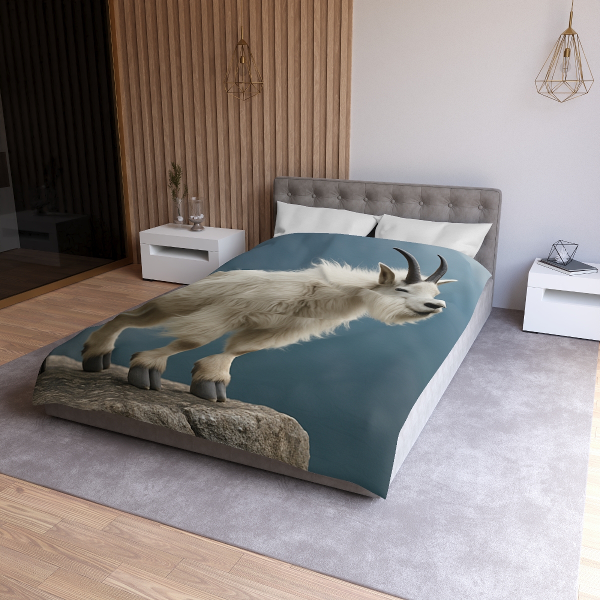 Glimmer Peak Mountain Goat trendy bedroom duvets