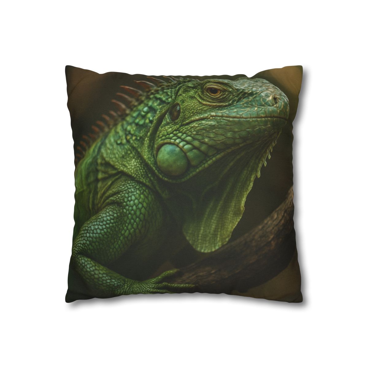 Starlit Stillness Green Iguana trendy patterned pillow cases