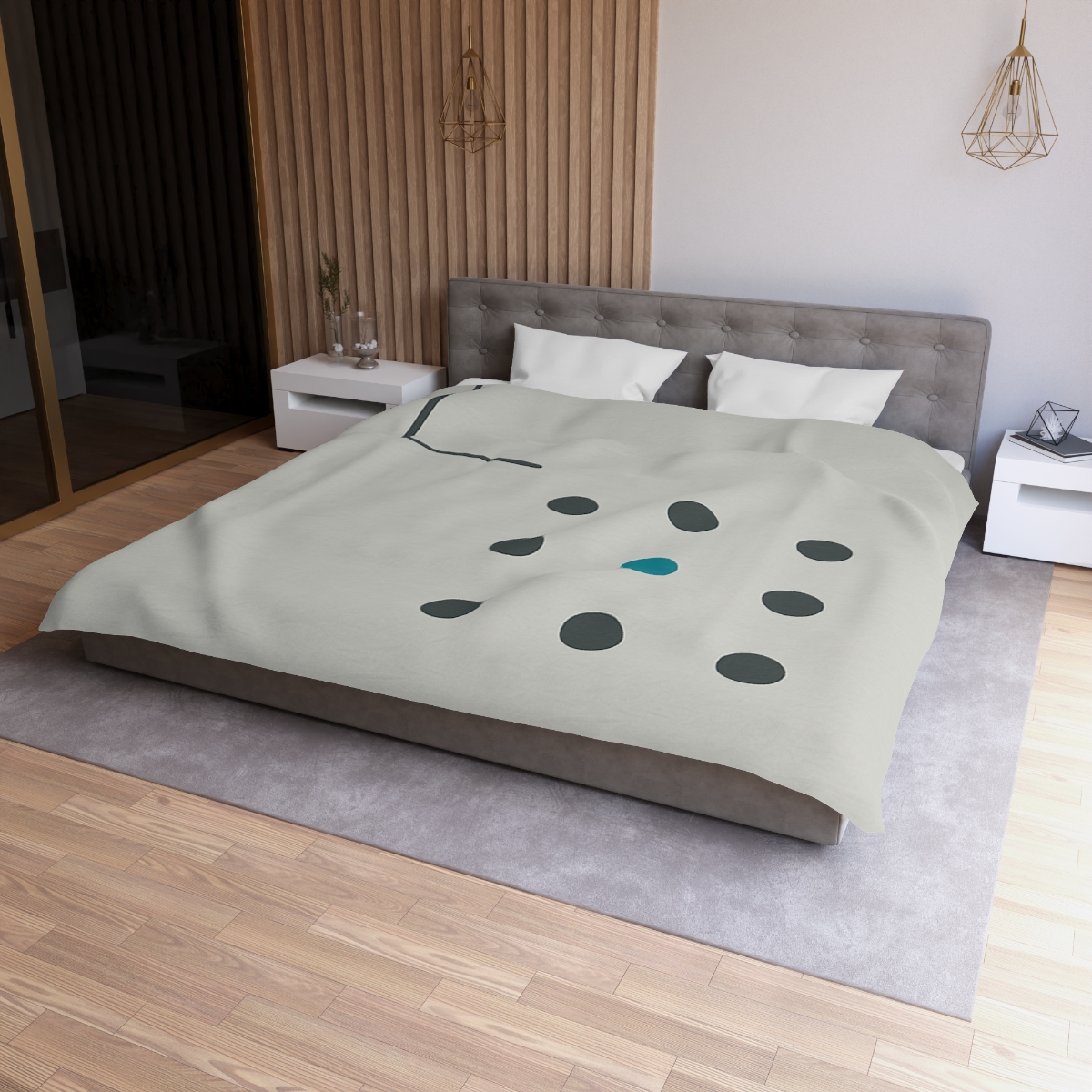 Sparse Dot Grid With Missing Corner designer printed duvets