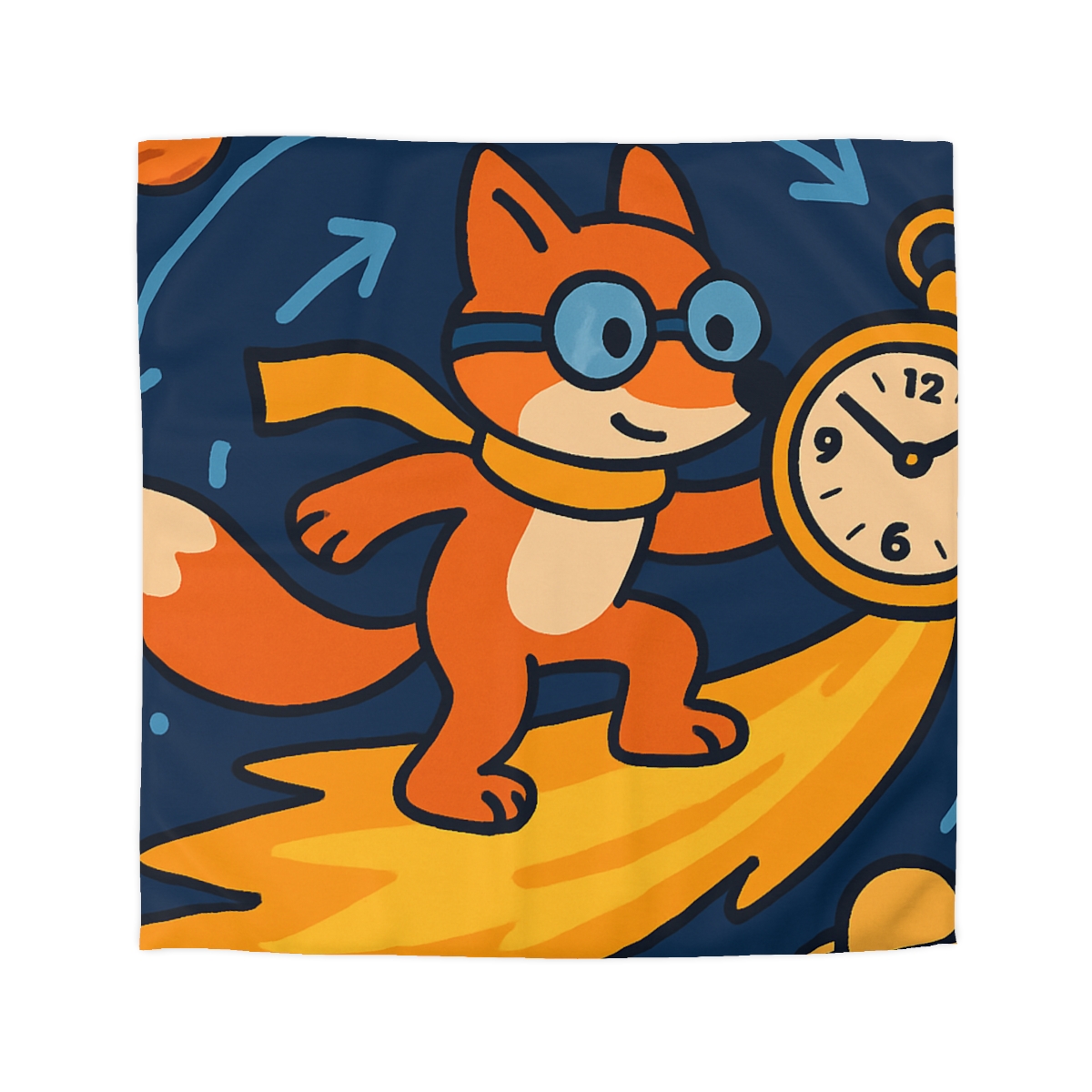 Time Traveling Comet Fox stylish duvet covers
