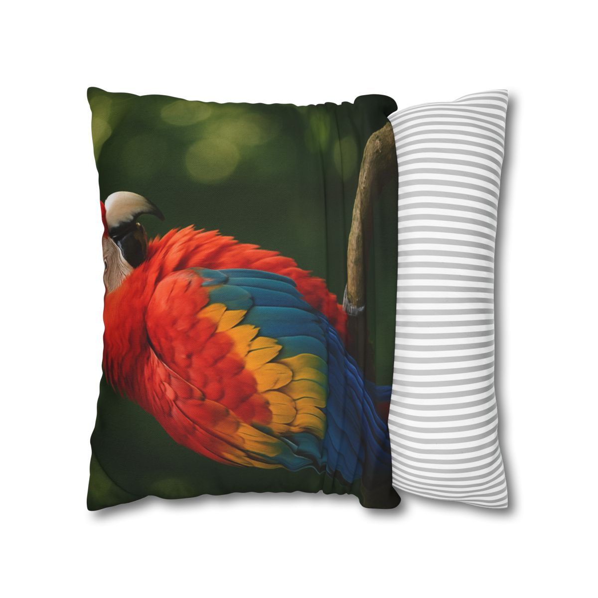 Canopy Flame Scarlet Macaw soft cotton pillow cases