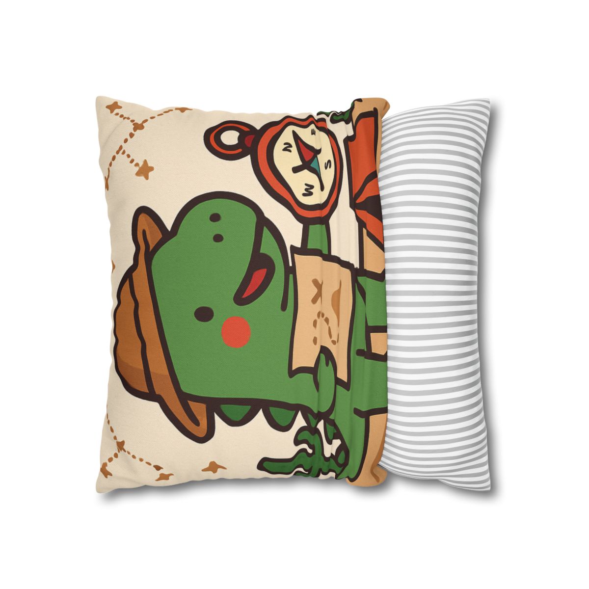 Desert Dino Map Quest With Compass And Constellations soft cotton pillow cases