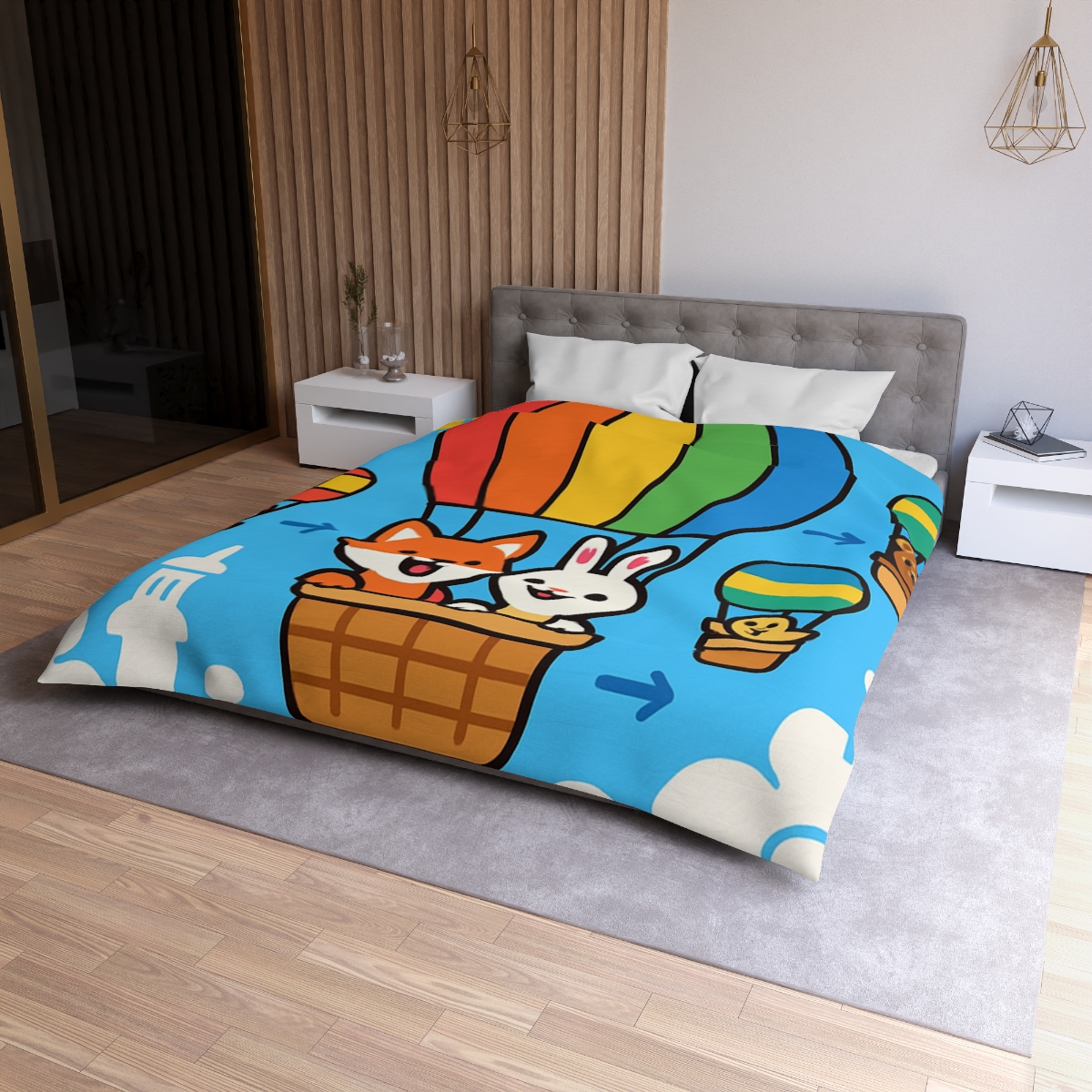 Cloud City Balloon Race warm winter duvets