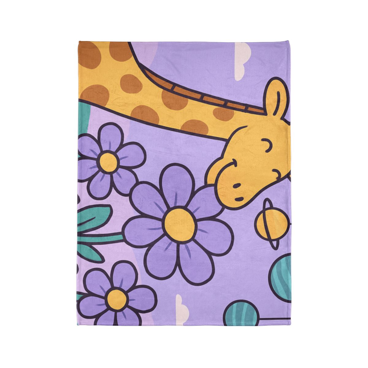 Galaxy Garden Giraffe custom blankets