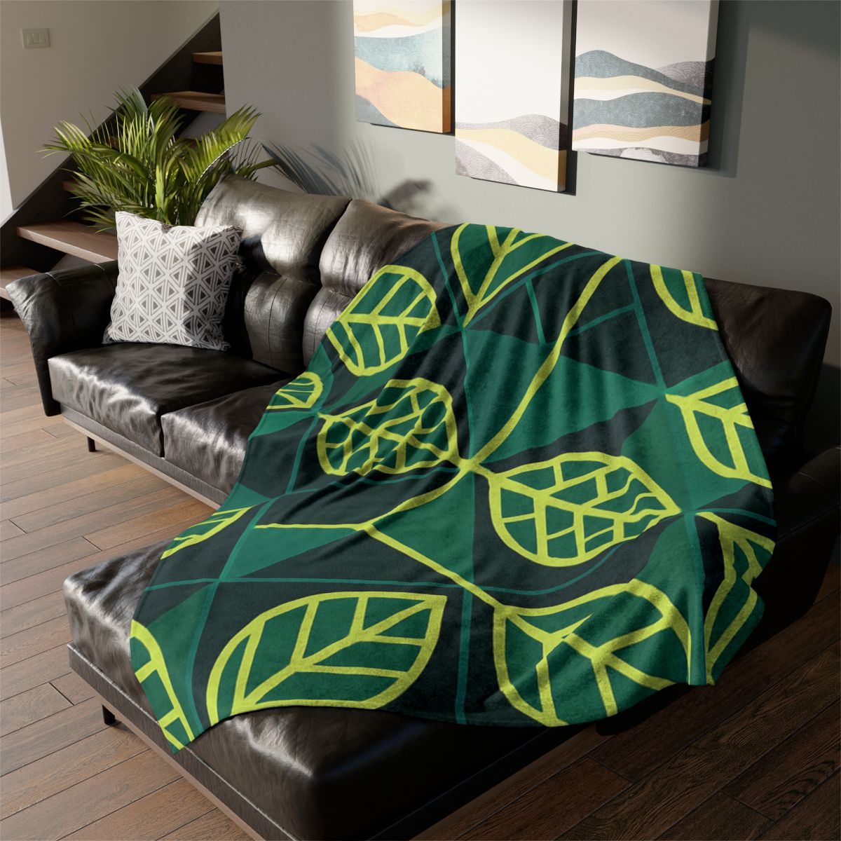Veinwork Geometry Grid decorative home blankets