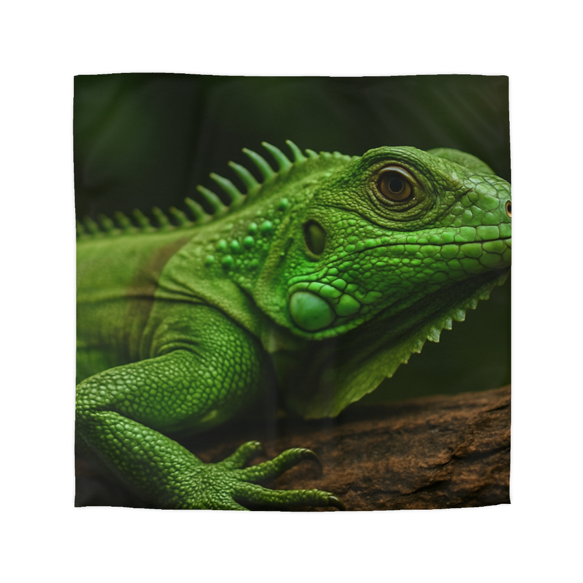 Green Iguana Sun Stillness unique patterned duvets
