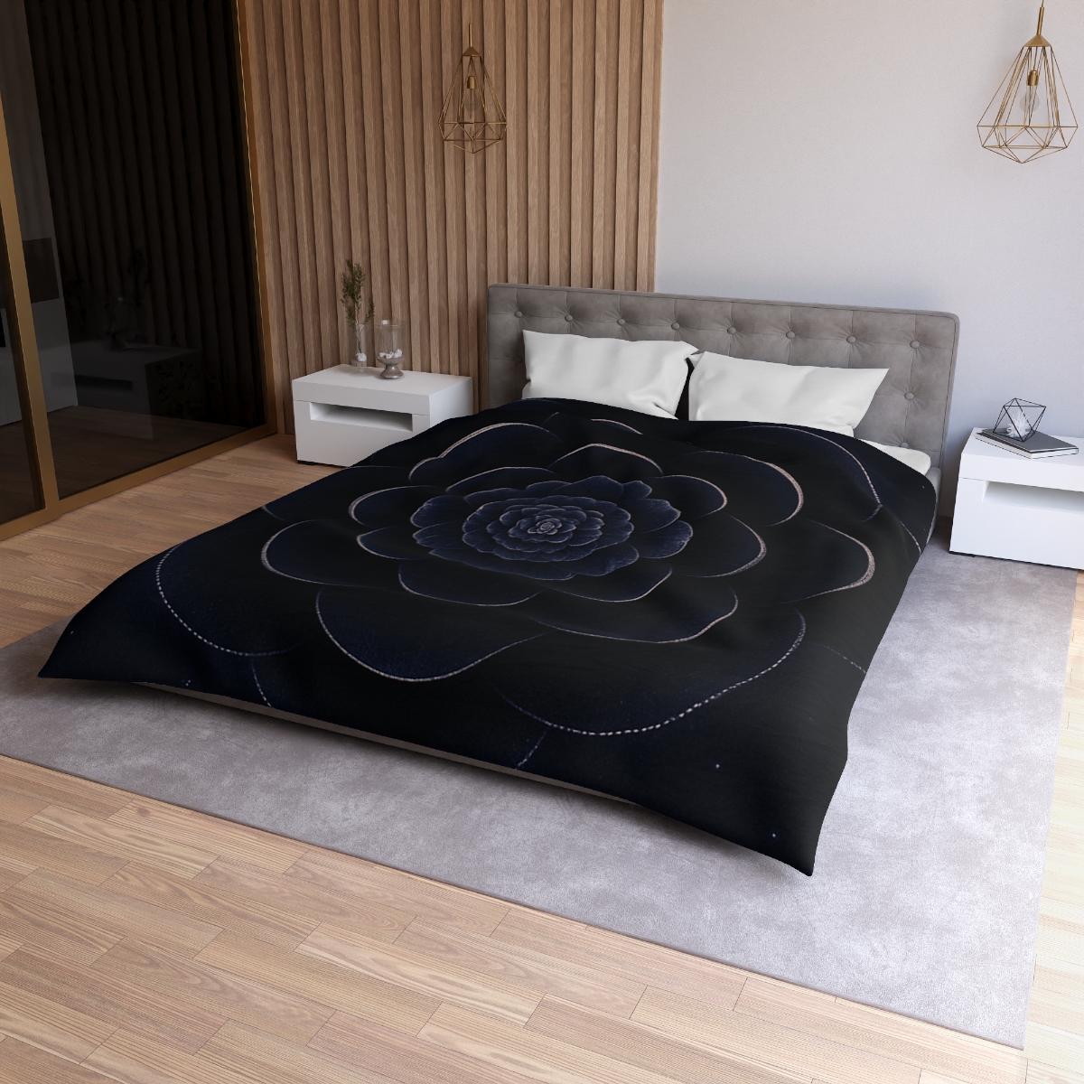 Petal Eclipse Rosette soft comforter duvets