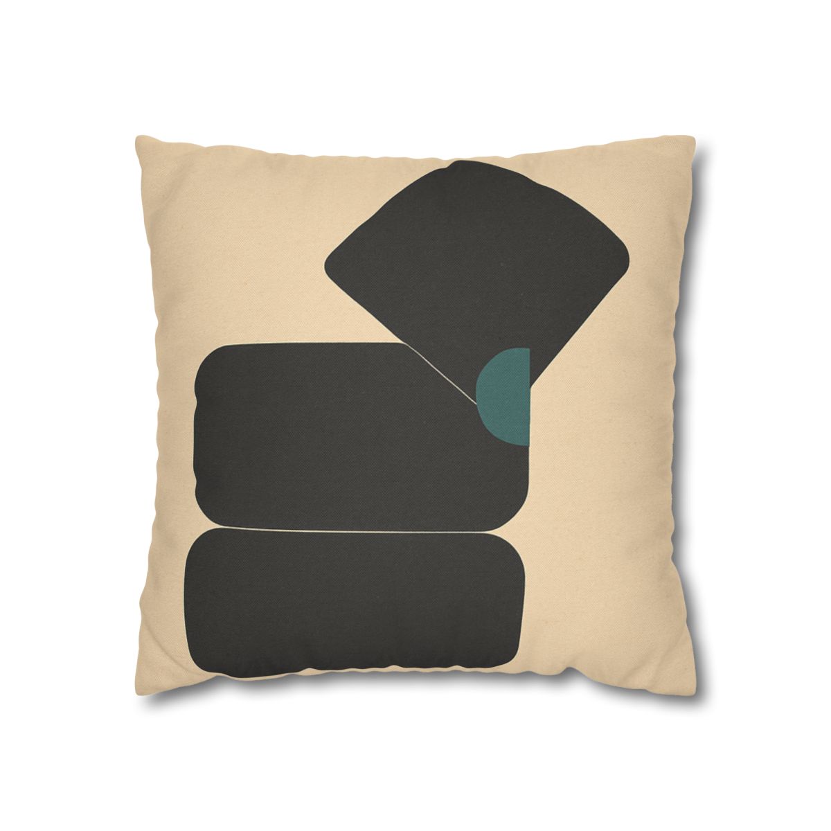 Quiet Triad With Crescent Accent designer print pillow cases