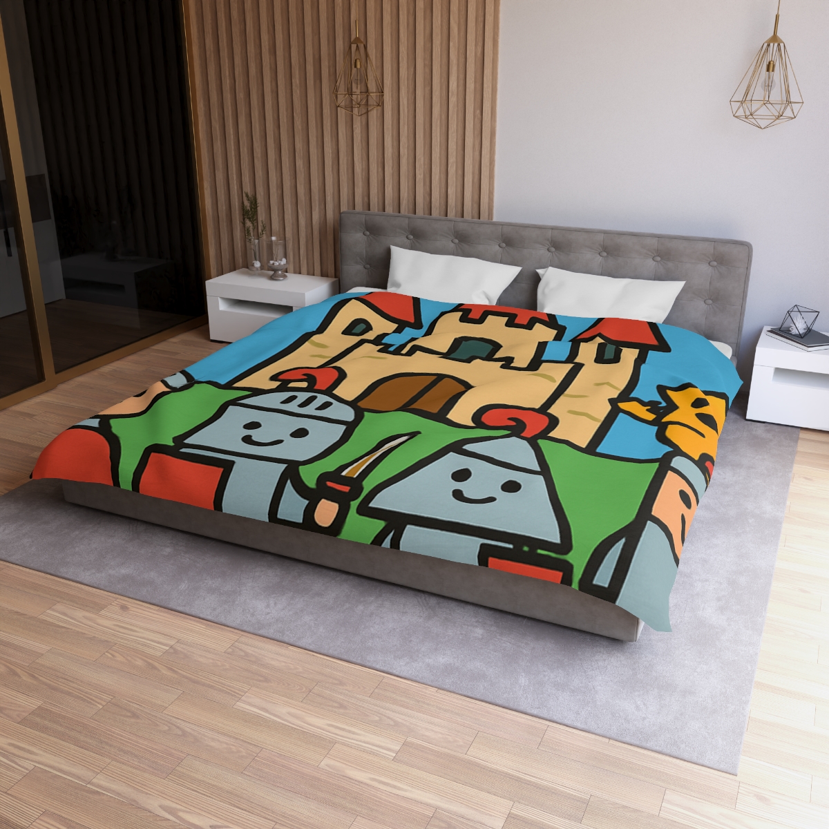 Castle Of Shape Knights soft comforter duvets