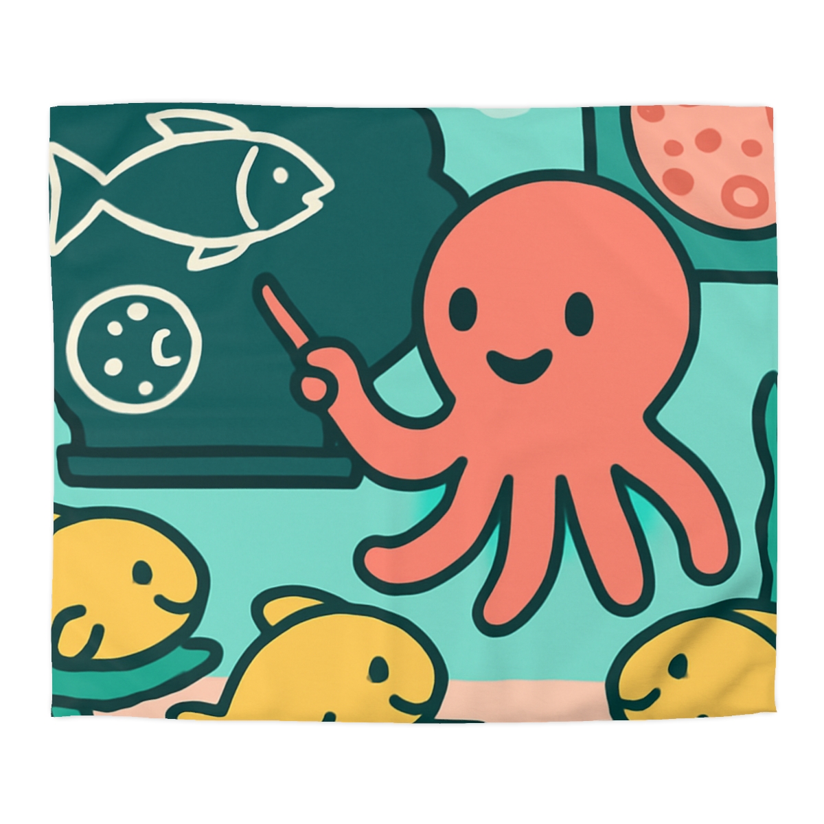 Cosmic Coral Classroom custom duvets