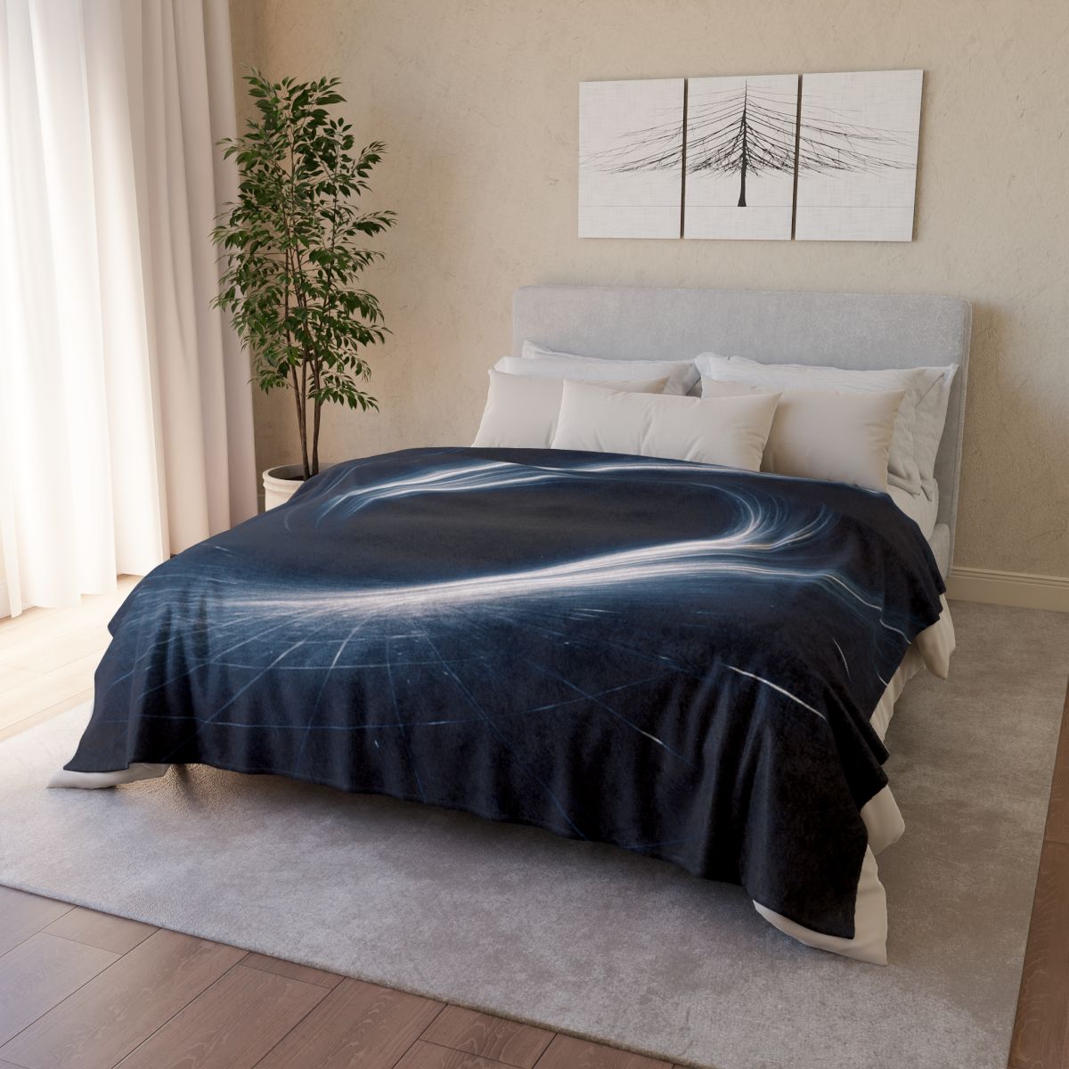 Gravity Well Vortex stylish throw blankets