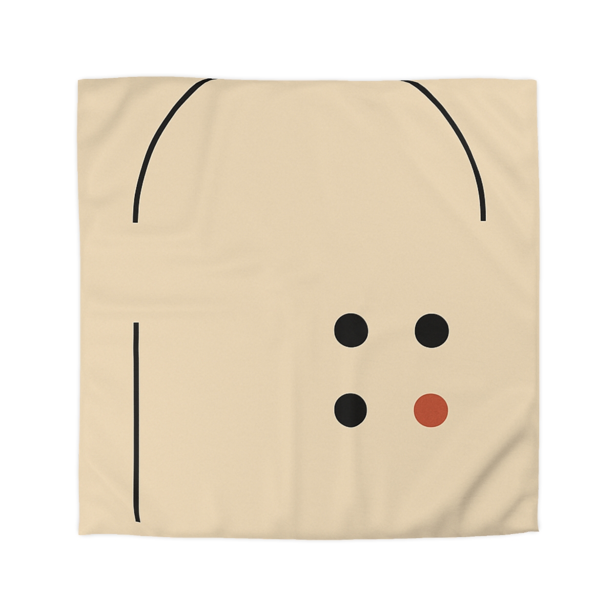 Partial Arc Window Over Dot Grid soft comforter duvets