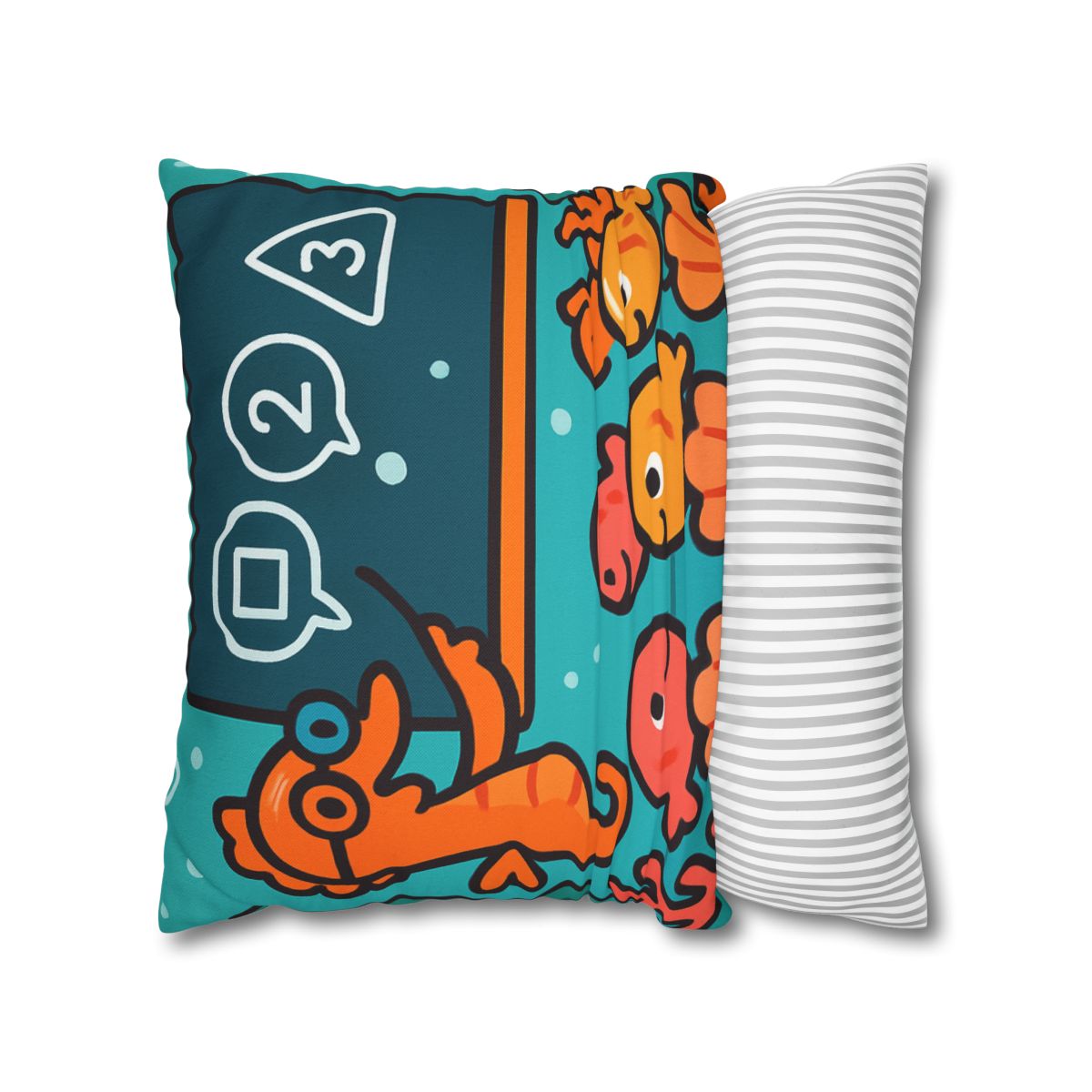 Coral Classroom With The Seahorse Teacher soft cotton pillow cases