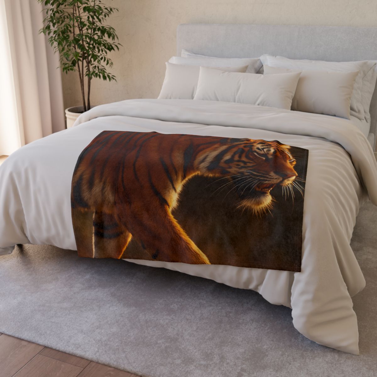 Forest Stalker Bengal Tiger unique gift blanketscustom blankets