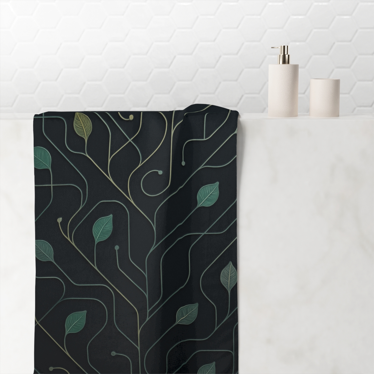 Vine Circuit Lattice decorative home towels