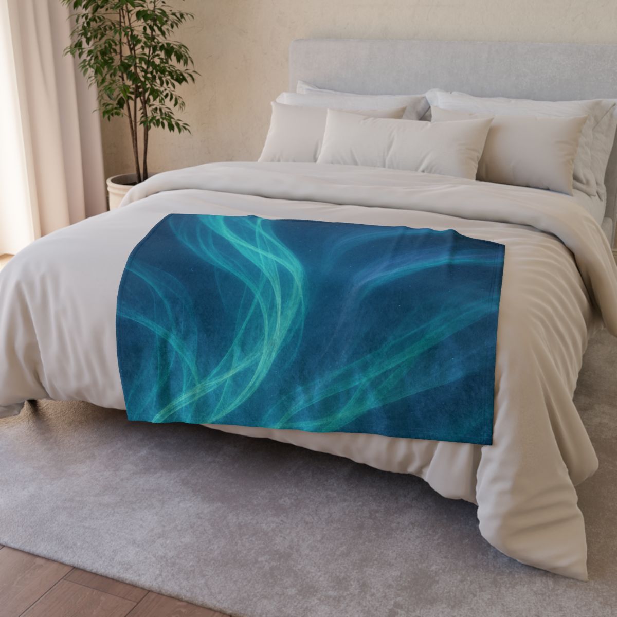 Aurora Filament Mosaic designer printed blankets